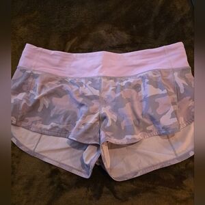 lululemon athletica Light Pink Camo Athletic Shorts
